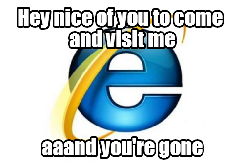 Entering Internet Explorer by accident