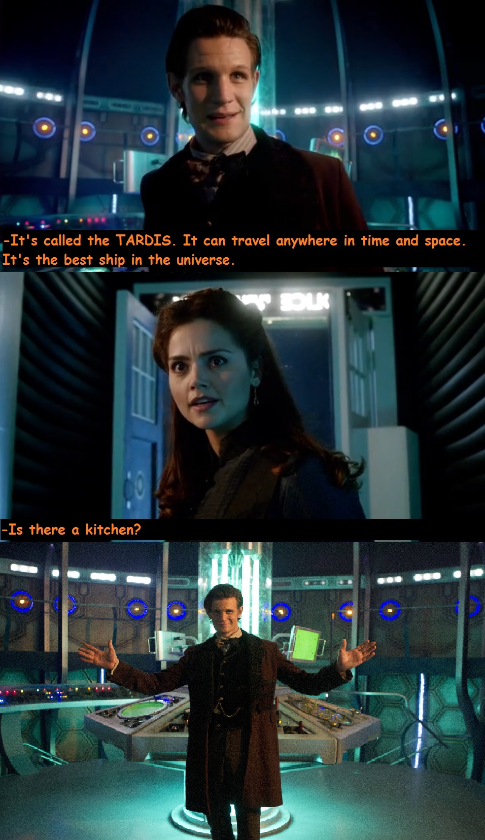 Clara knows her place in the TARDIS