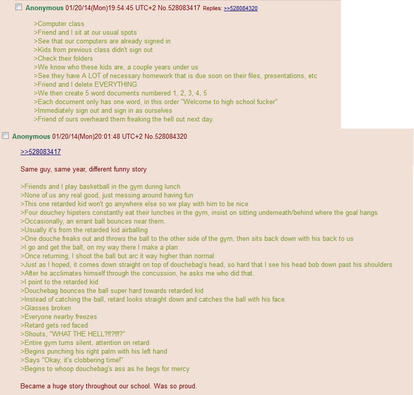 anon making the best of highschool