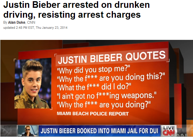 Justin Bieber in jail, finally!