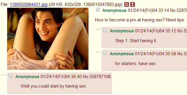 /b/ gives advice