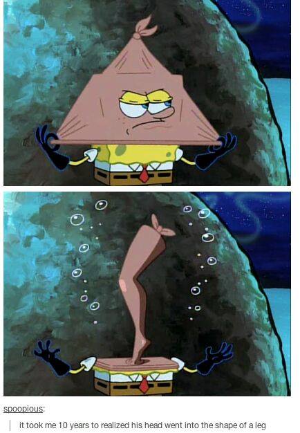 Spongebob is dirty.