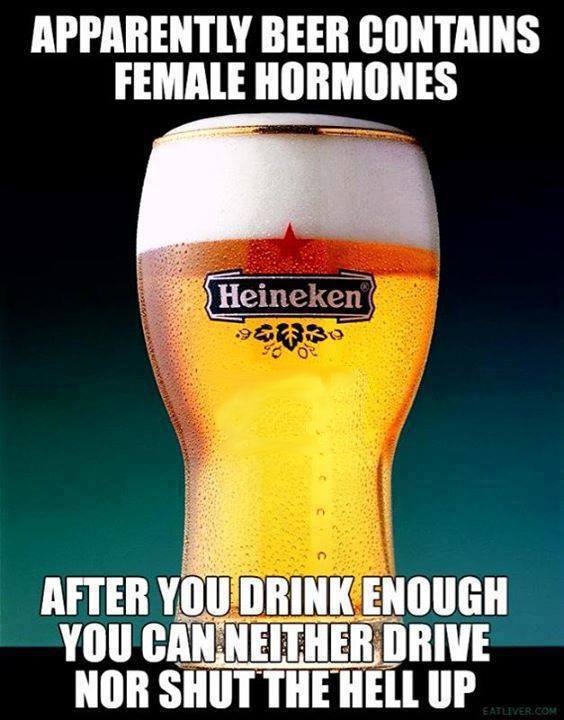 Beer contains female hormones...