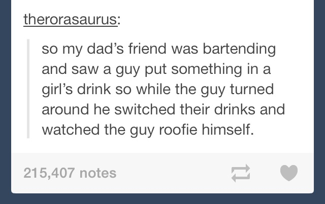Then the bartender raped the guy.