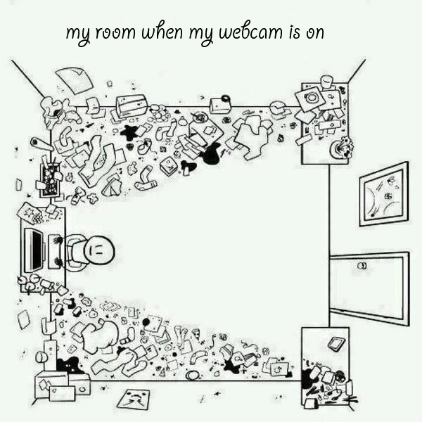 My room when my webcam is on