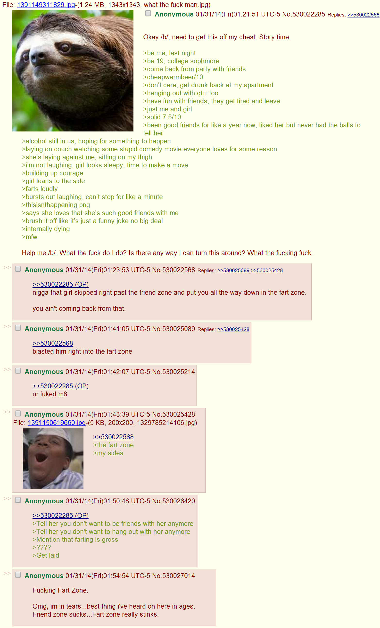 Anon gets Fartzoned