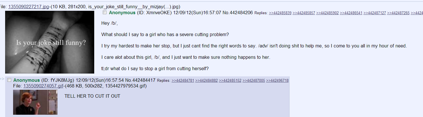 Would you listen when /b/ gives advice?