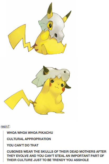 God damn it pikachu you cant just steal their customs