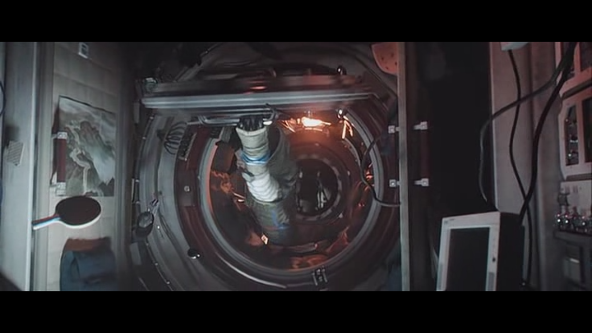 Of course they had to put a table tennis racket into a chinise space station (Gravity)