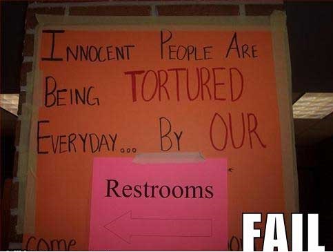 Innocent people being tortured by what?
