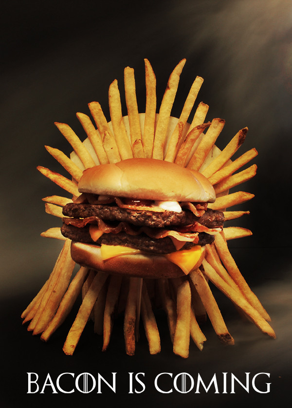 you sit on a throne of fries
