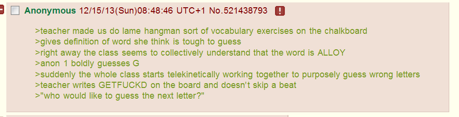Class plays Hangman