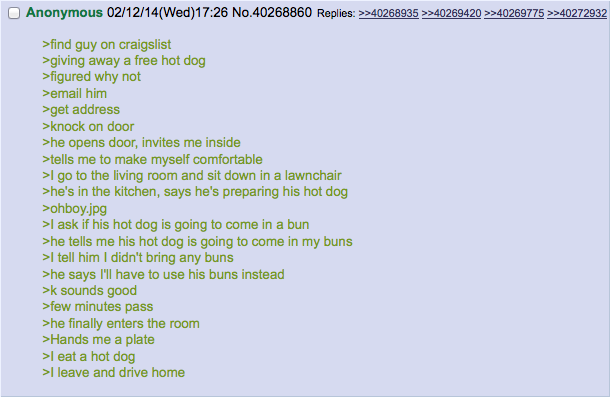 Anon buys a hotdog
