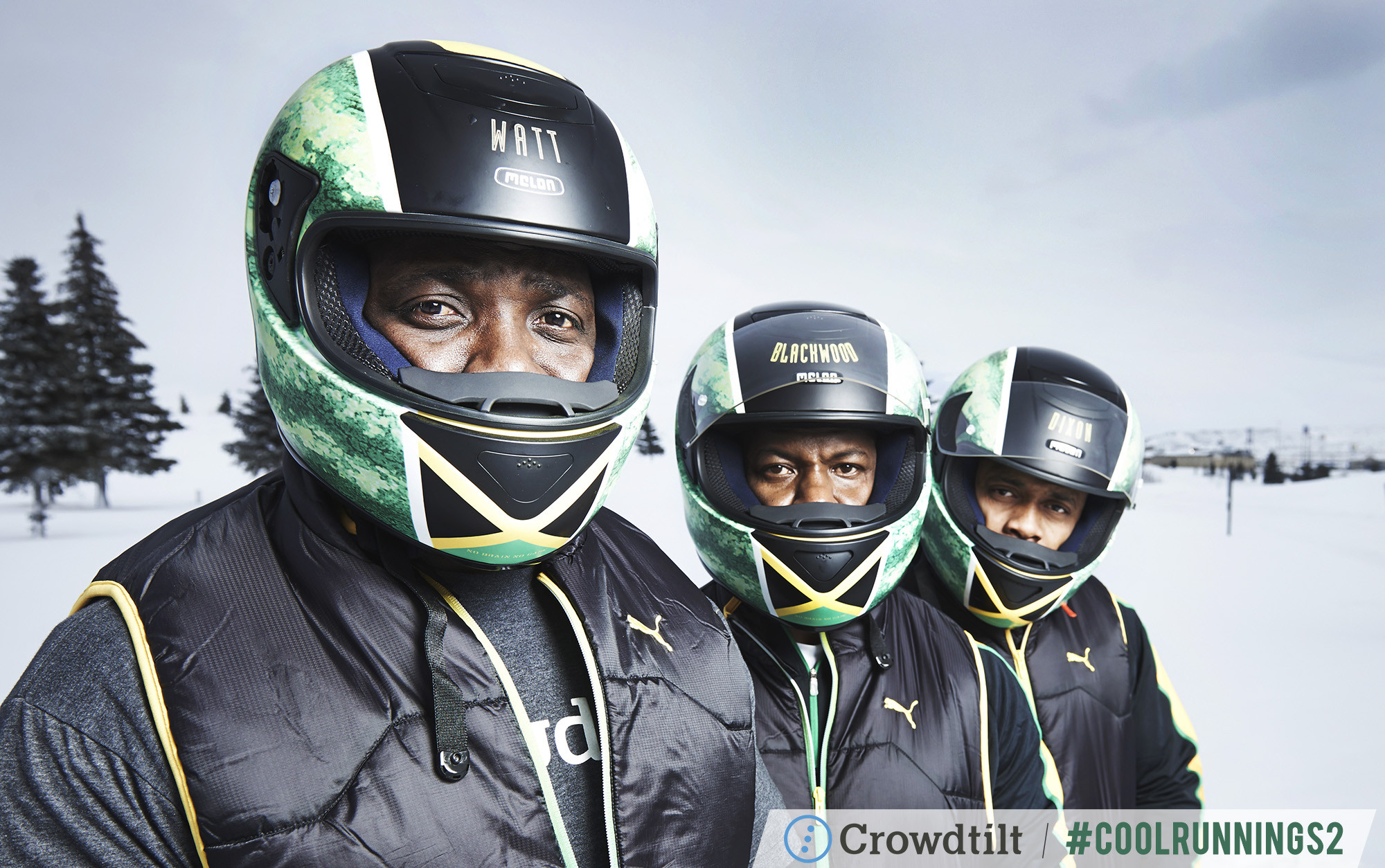 Tyron glide faster with Jamaican watermelon helmet