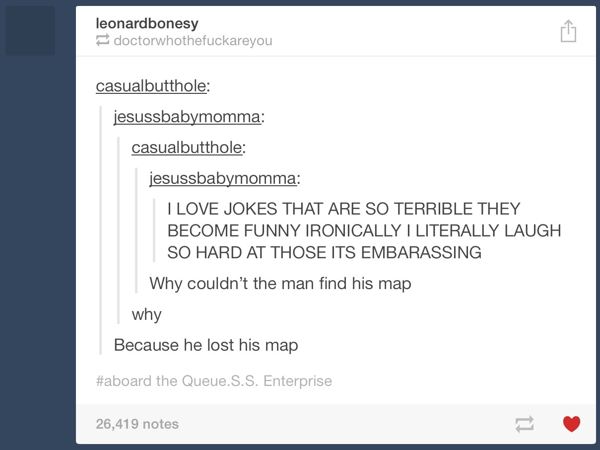 Just like every tumblr post (yes I realise the irony).