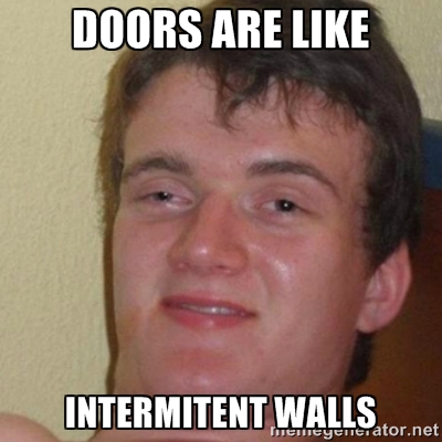 really high guy on doors