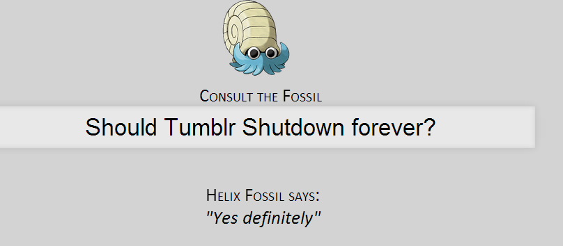 The Fossil has spoken.