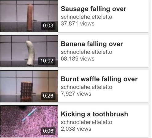 It took a banana 10 minutes to fall over!!!
