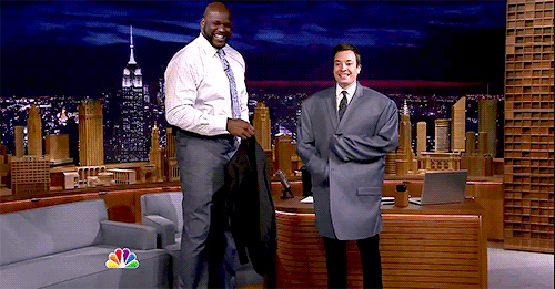 Jimmyâ€™s wearing Shaqâ€™s jacket and it might be the most ridiculous thing Iâ€™ve ever seen.