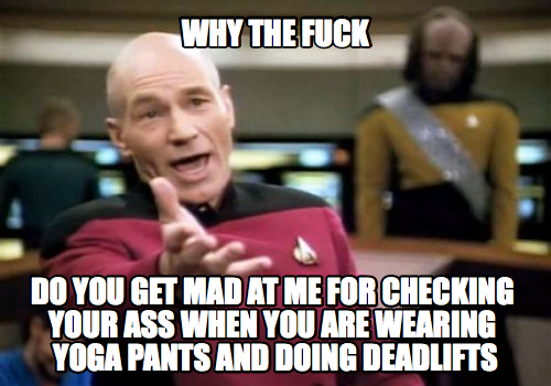 Or if youÂ´re wearing white, almost transparent yoga pants and black underwear