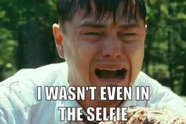 wasn't even in the selfie