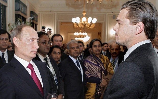What do you think is more likely to happen? Leo winning an Oscar or Putin winning Nobel Peace Prize?