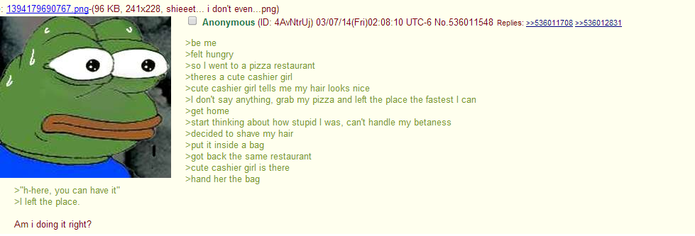 Anon goes for a pizza