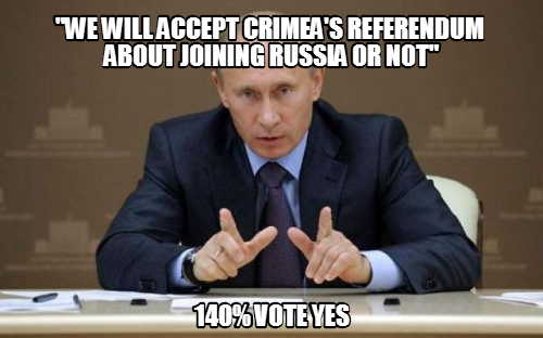 Just Putin democracy back in Ukraine