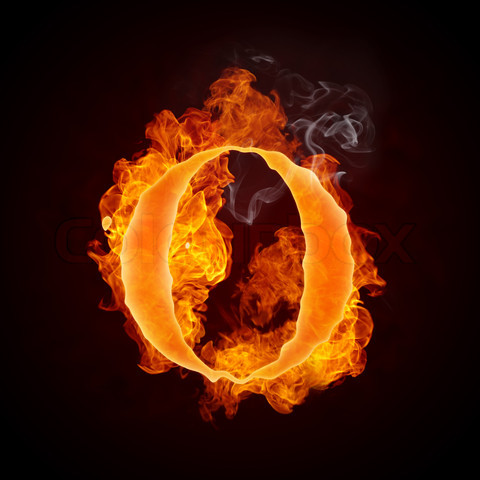This is the letter 'O' on fire