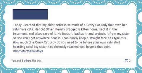 Taking crazy cat lady to a new level