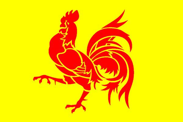 The flag of Wallonia is literally a big erect ***.