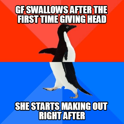 She didn't even do it with the same guy