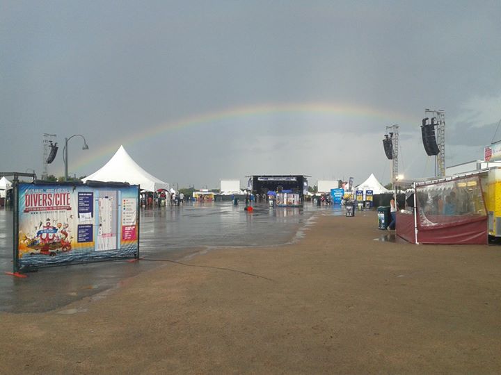 a rainbow at a gay festival