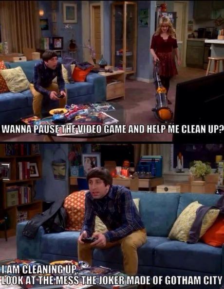 The Big Bang on Howard's heads