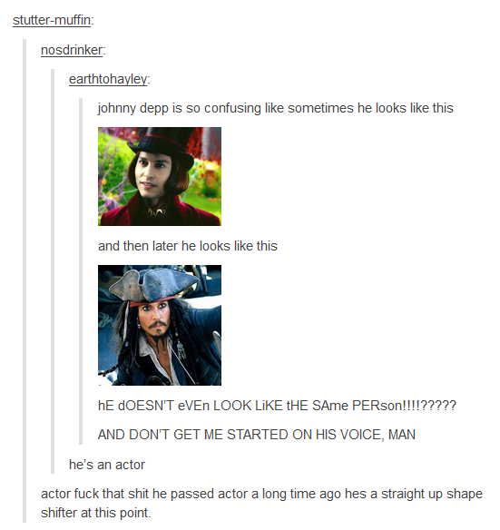 Johnny Depp is a ditto
