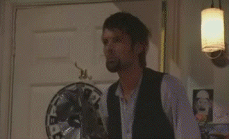 When you walk in to someone and you're like