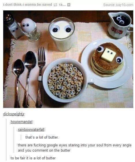 Why don't the utensils have eyes?