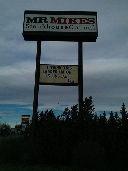 The perils of being a sign guy