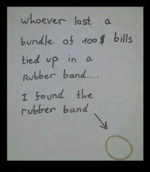 I Found The Rubber Band!