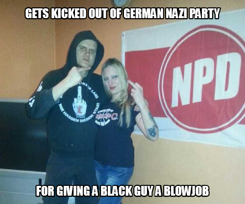 Pornstar gets kicked out of nazi party