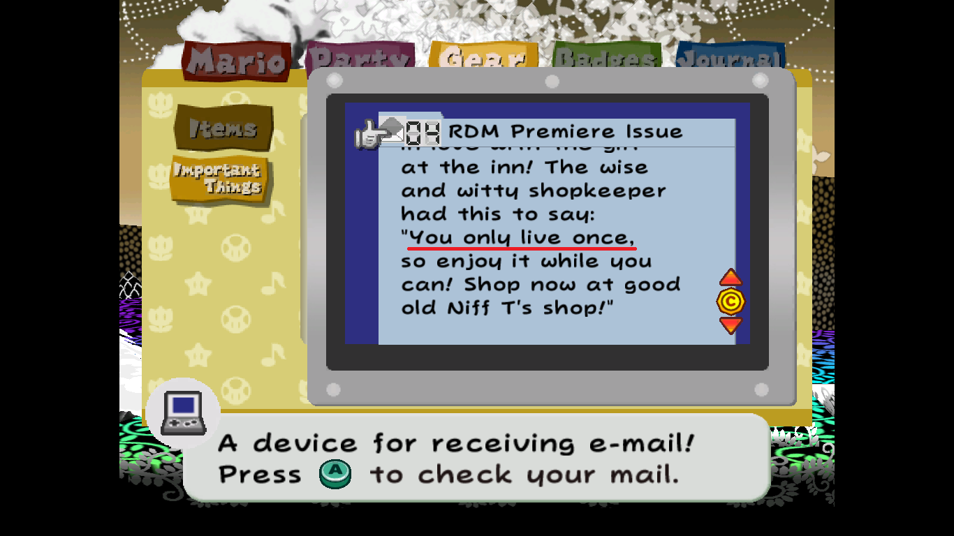 Paper Mario did it first.