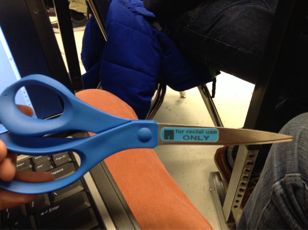 well, who lost this pair of scissors?