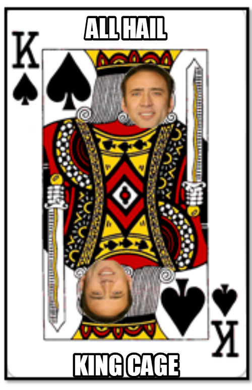 all hail king cage our almighty saviour