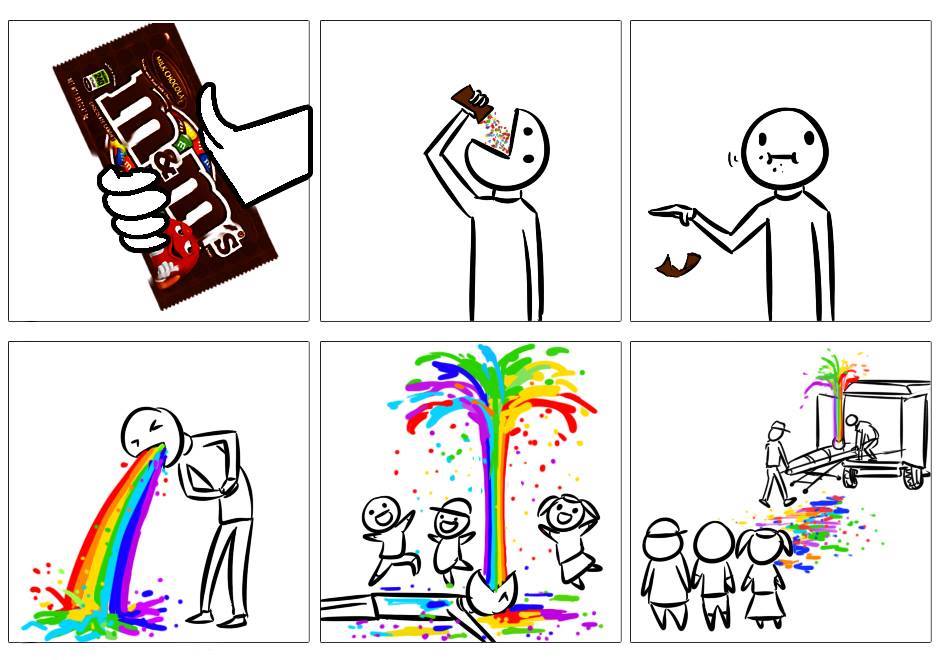 moshi moshi m&m's desu