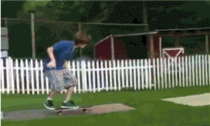 Skateboard fail