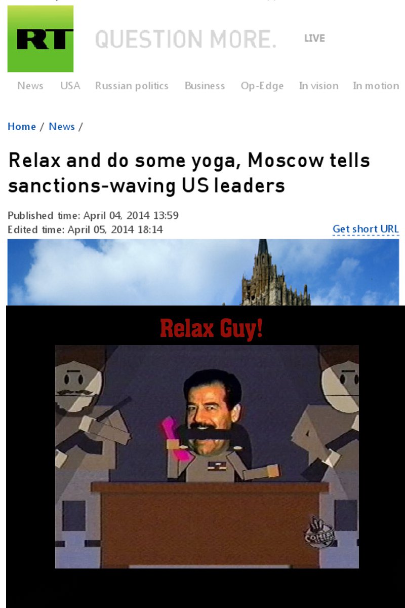 What Russia Today published earlier today... and, what immediately sprang to mind.. link in comments