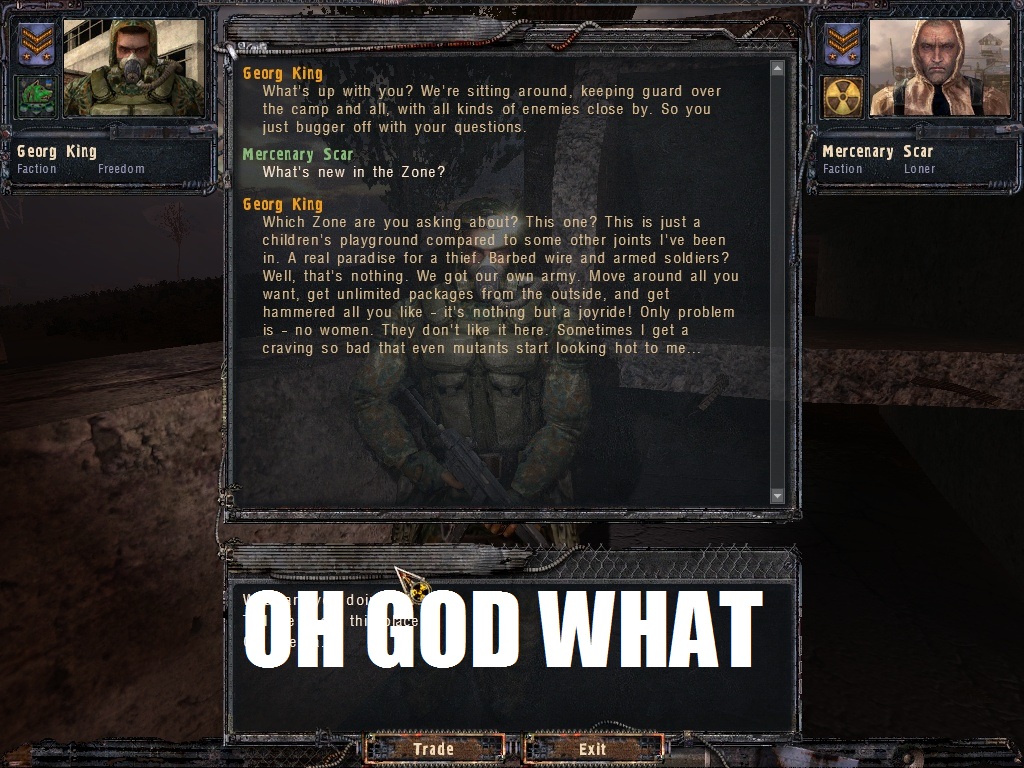 Join Freedom they said, it will be fun they said...They never talked about the mutant sex tho