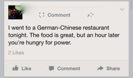 German Chinese restaurants.