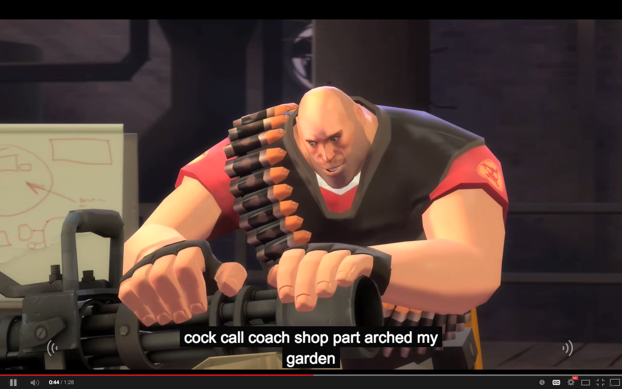 Meanwhile on youtube auto captions...