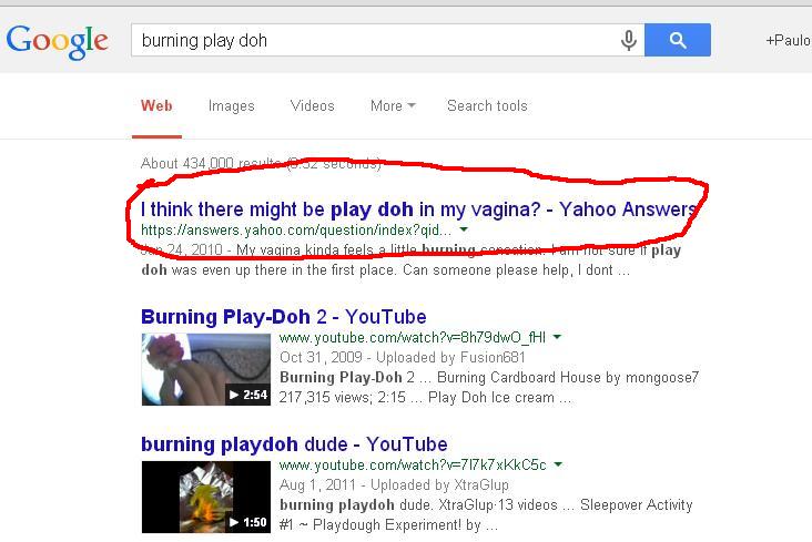 googled:burnig play doh....WTF